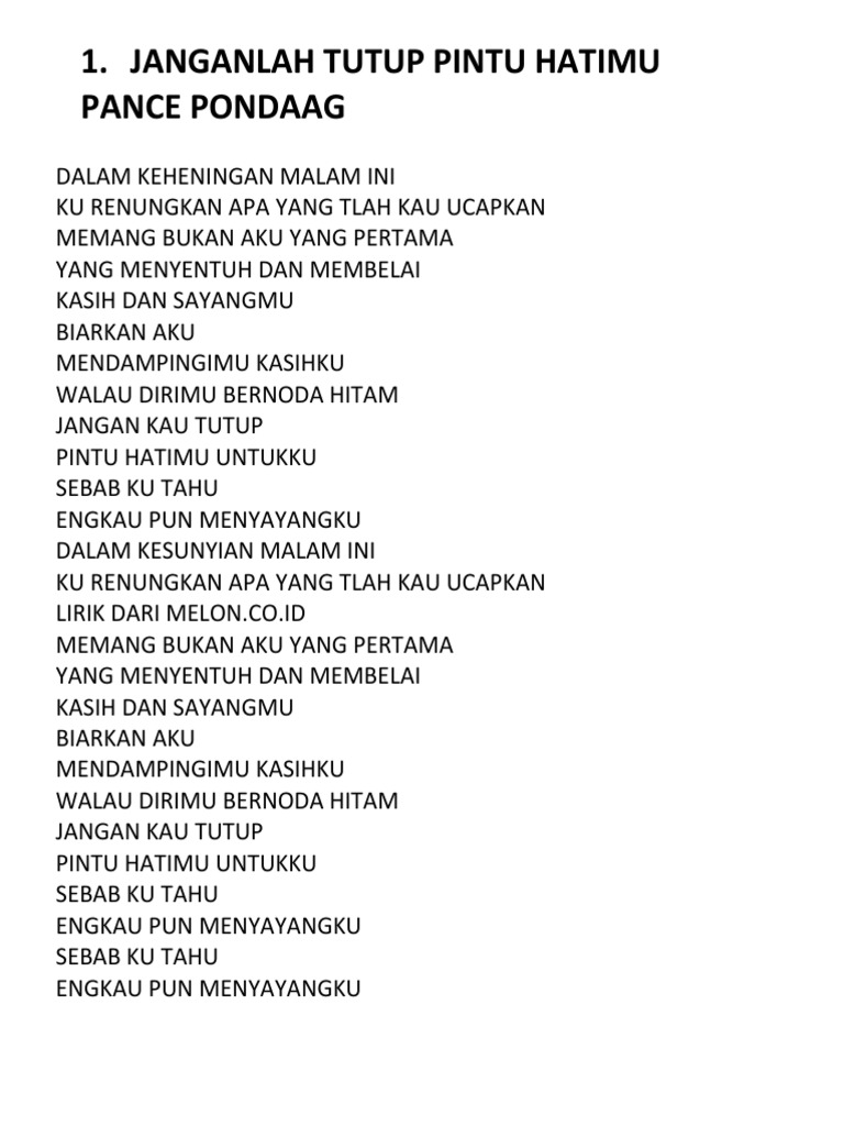 Lirik Lagu Papa Pdf