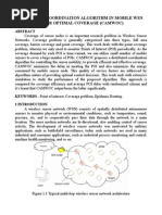 A Node Coordination Algorithm in Mobile WSN For Optimal Coverage (Camwoc)