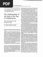The Anthropology of the State in the Age of Globalization