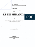 Estudos sobre Sá de Miranda, por Sousa Viterbo, vol. 3
