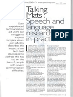Talking Mats: Speech and language research in practice
