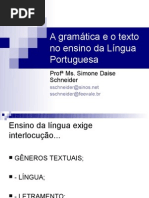 A gramática e o texto no ensino da