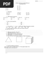 Evaluare Initiala Matematica A III A