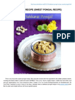 Sakkarai Pongal Recipe Sweet Pongal Recipe