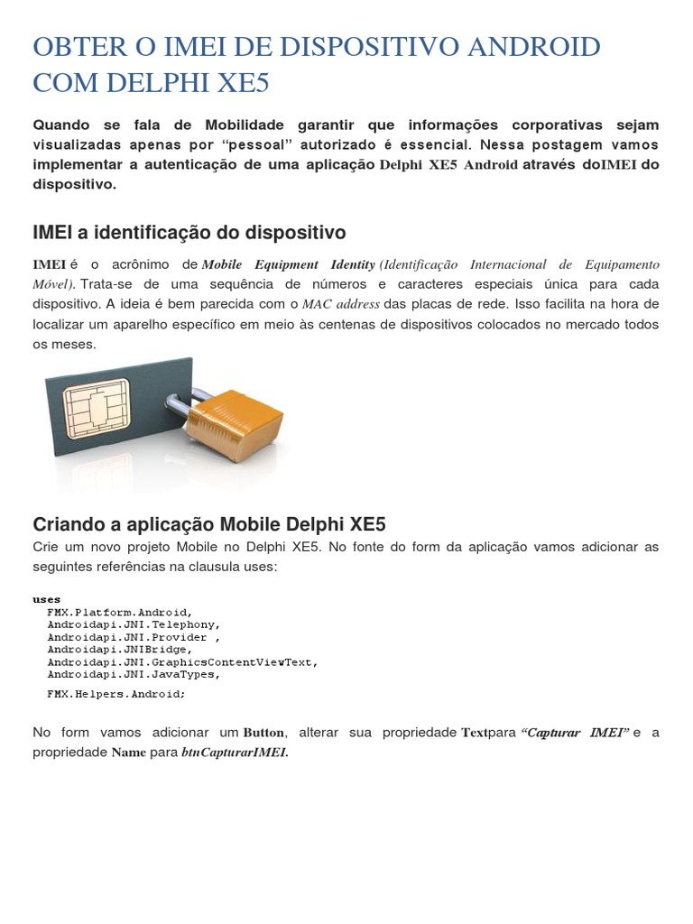 Ótimas Dicas Mobile Delphi XE5 | PDF | Android (sistema operacional ...