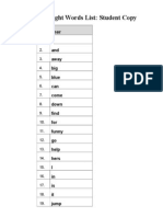 Dolch Sight Words Student