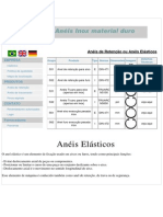 Anéis Elásticos Fixam Eixos e Furos com Segurança