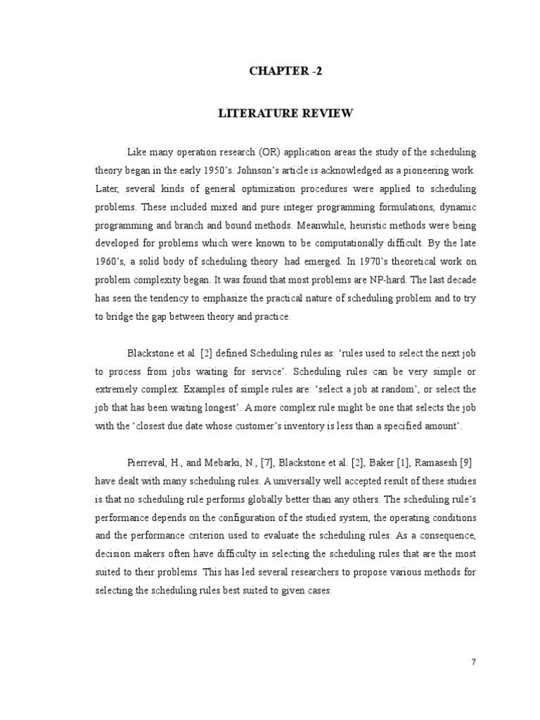 Chapter2 Literature Review Mathematical Optimization Computational