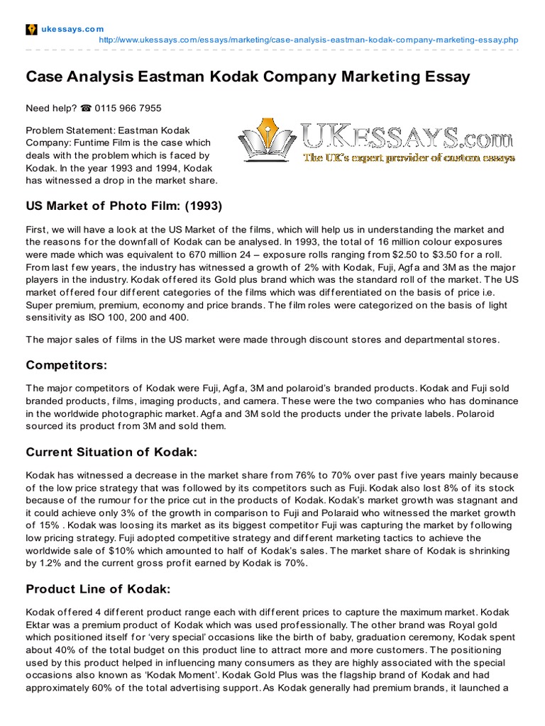 kodak case study analysis