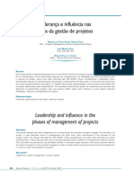 Liderança e influência nas fases da gestão de projetos