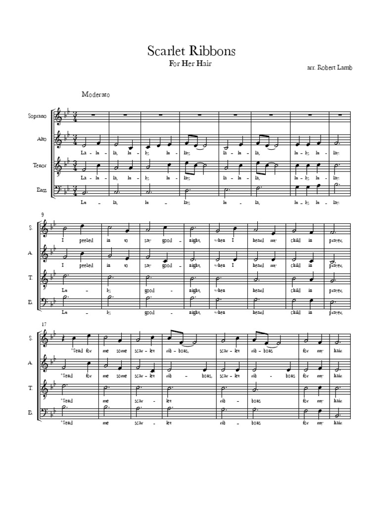 Scarlet Ribbons PDF Elements Of Music Music Theory