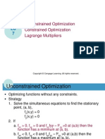 LU7 - Unconstrained and Constrained Optimization Lagrange Multiplier