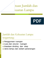 Penentuan Jumlah Dan Kekuatan Lampu