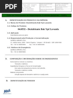 Fispq Bak Ype Lavanda - Desinfetante