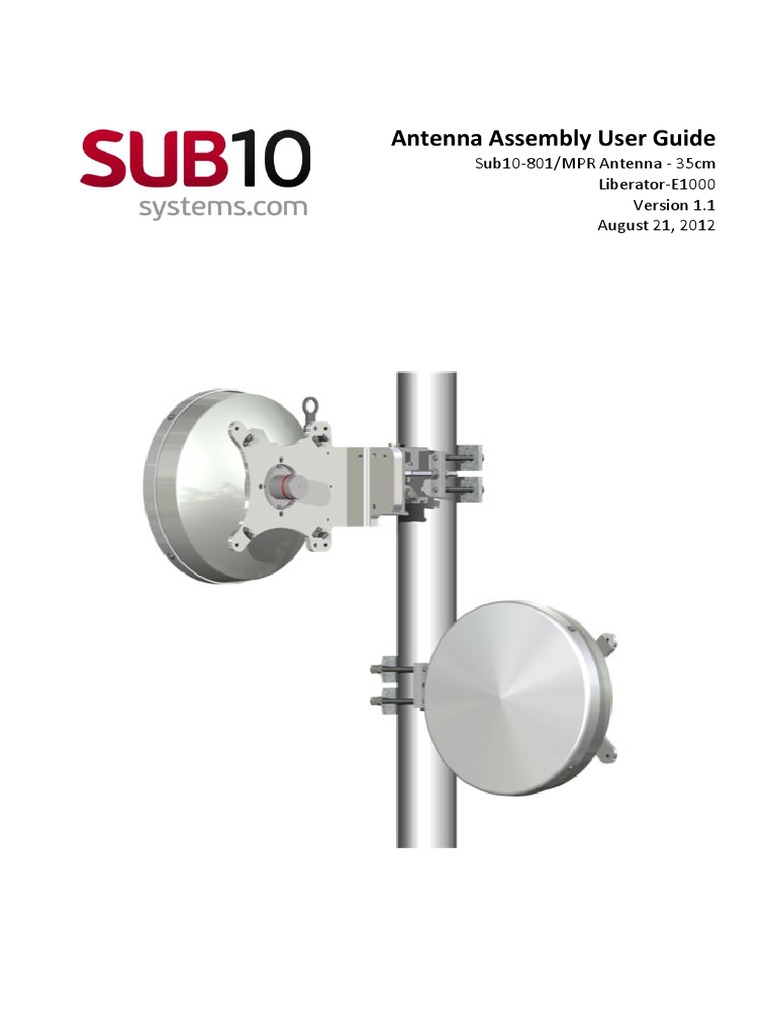 Antenna Assembly User Guide 35cm | PDF | Antenna (Radio) | Broadcast ...