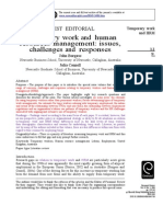 Temporary Work and Human Resources Management Issues, Challenges and Responses