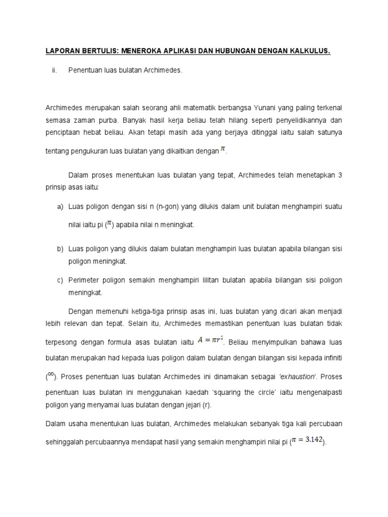 Contoh Soalan Luas Bulatan - Contoh Karo
