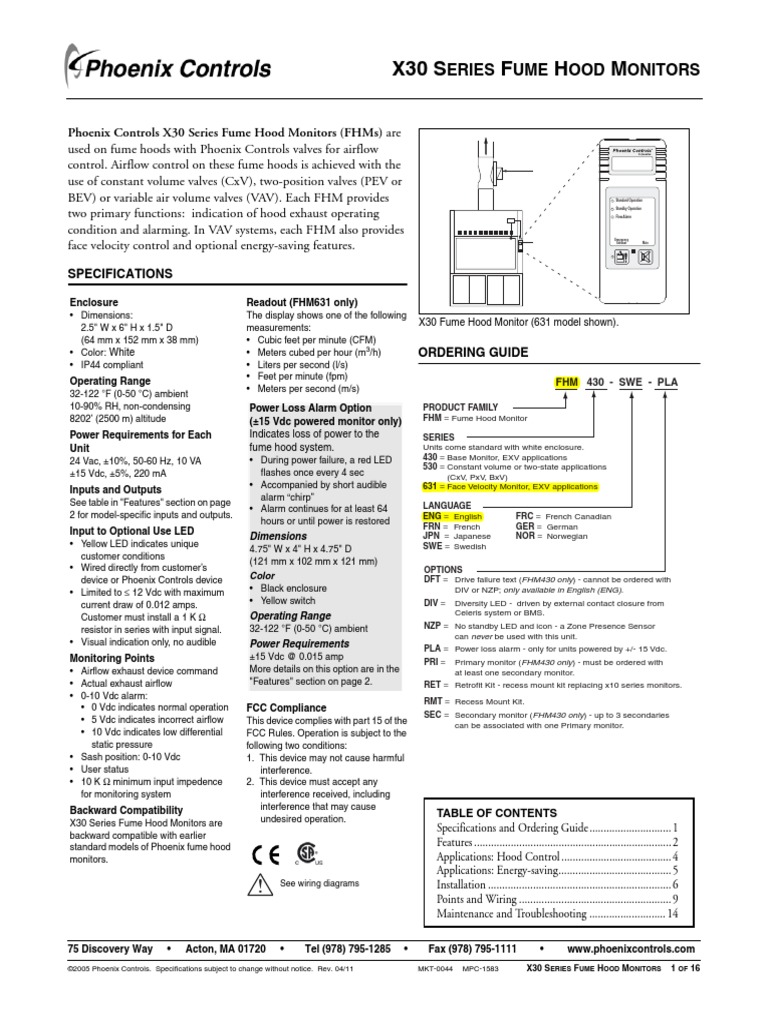 Fume Hood PDF Power Supply Electrical Wiring