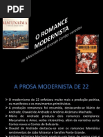 o Romance Modernista