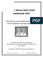 Mount Wilga High Level Language Test (Revised) (2006)