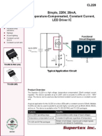 CL220 Simple, 220V, 20ma, Temperature-Compensated, Constant Current, LED Driver IC