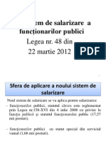 Prezentarea Legii Salarizarea Functionarilor Publici