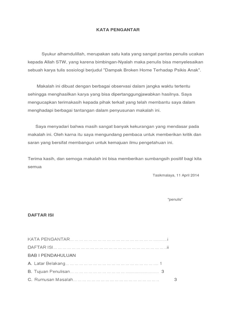 Makalah Broken Home Pdf