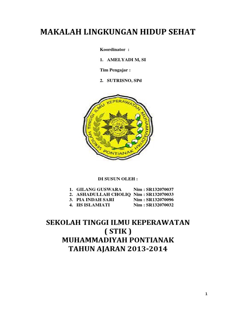Makalah Lingkungan Hidup Sehat PDF