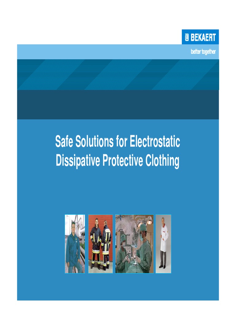 Bekaert Solutions For Esd Clothing PDF Electrostatic Discharge