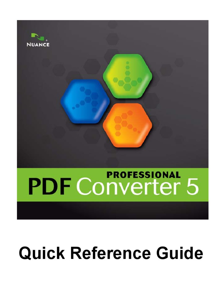 Nuance PDF Converter - Guide | PDF