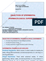 2. Objectives of Eperimental Pharmacological Experiments