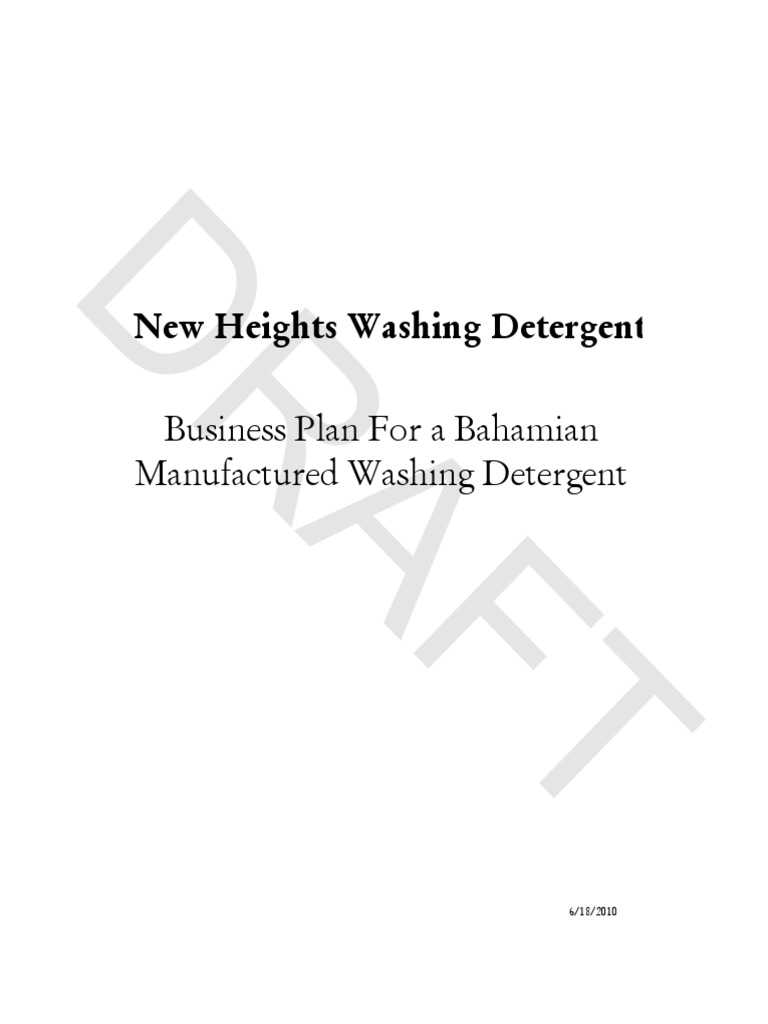 business plan for detergent manufacturing pdf