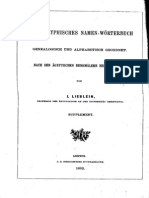 Lieblein J. 1892 Dictionnaire de Noms Hieroglyphiques. Supplement