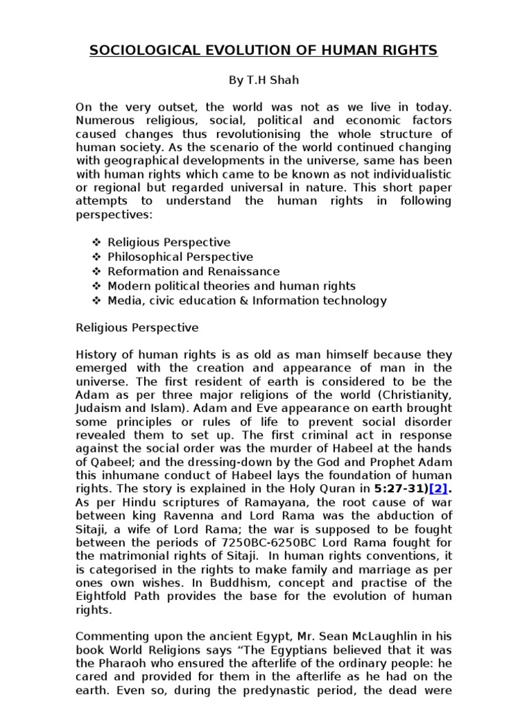 Evolution of Human Rights PDF
