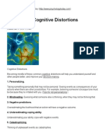 50 Common Cognitive Distortions