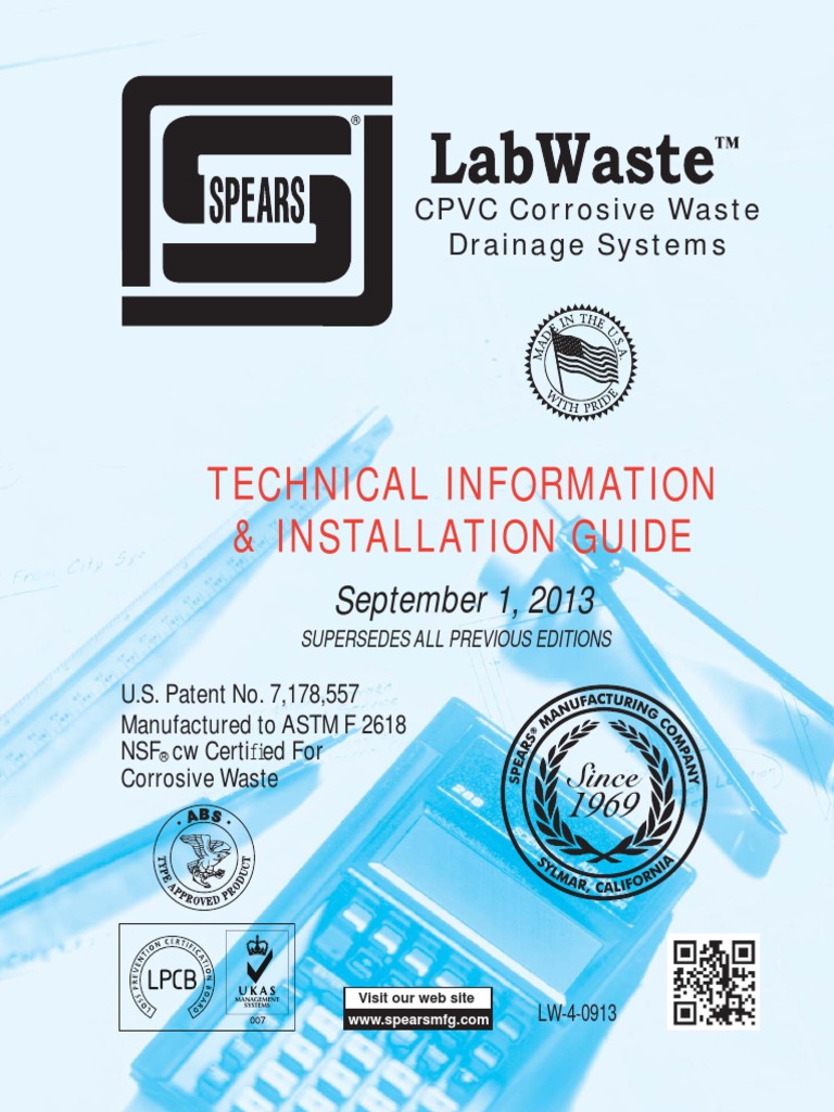 Technical Information & Installation Guide September 1, 2013 PDF Polyvinyl Chloride Pipe
