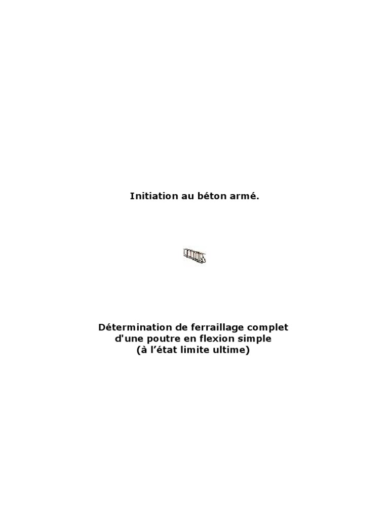 Calcul Du Ferraillage D Une Poutre Pdf