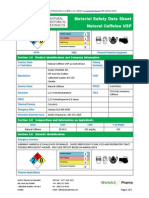 Material Safety Data Sheet Natural Caffeine USP: Section 1.0 Product Identification and Company Information