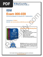 Exam 000-039: Tivoli Access Manager For E-Business V6.1.1 Implementation