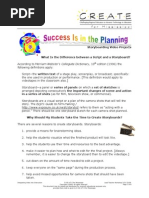 storyboard handout