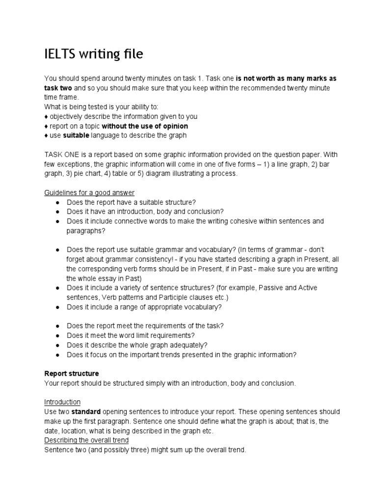 IELTS Writing Tips | PDF | Word | Sentence (Linguistics)