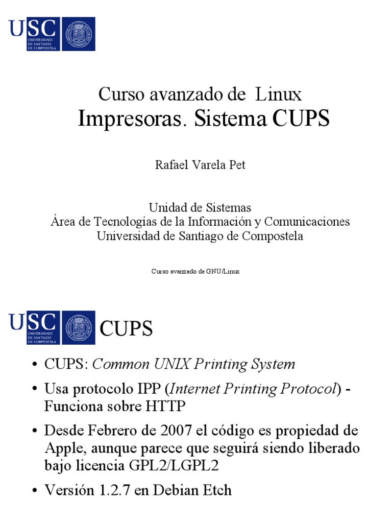 CUPS: Impresión y PDF en Linux | PDF