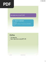 Introduction To MATLAB