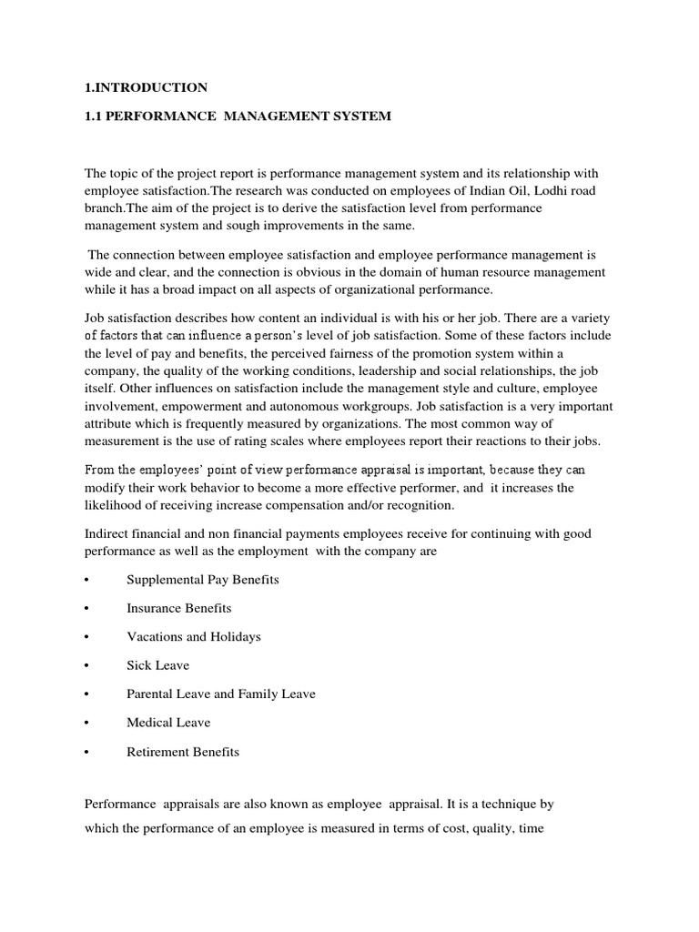 Performance MGT System and Its Relation With Employee Satisfaction ...
