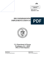 Decommissioning Implementation Guide: U.S. Department of Energy Washington, D.C. 20585