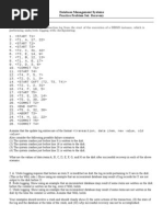 Database Management Systems Practice Problem Set: Recovery