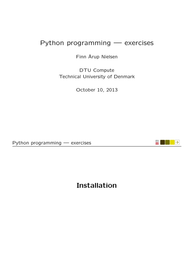 Python Exercises | PDF | Python (Programming Language) | Matrix ...