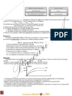 Série D'exercices - Chimie Déplacement Des Équilibres Chimiques (Loi de Modération) - Bac Sciences Exp (2010-2011) MR Baccari. Anis