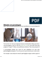 Diluições porcentagem biomedicina