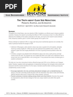 The Truth About Class Size Reduction: Problems, Examples, and Alternatives